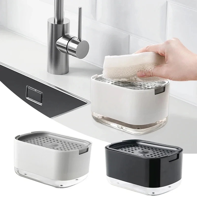 Eco Sponge - 2In1 Dish Soap Dispenser Liquid Soap