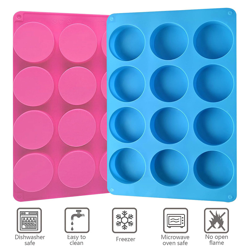 Round Silicone Molds 12-Cavity - đánh giá và giá Eco Soap