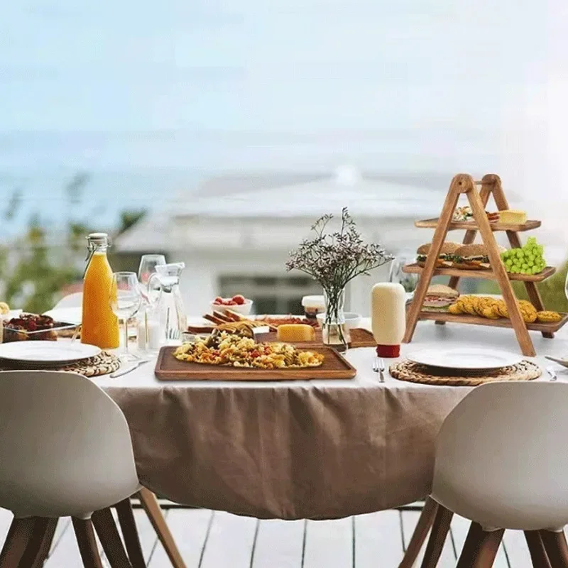 3 Tier Serving Tray Wood Tiere - đánh giá và giá Bamboo Cutlery