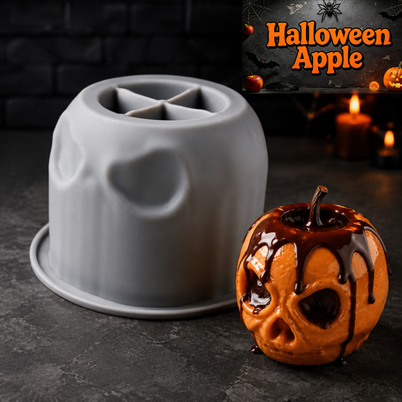 Halloween skull apple silicone - đánh giá và giá Eco Soap