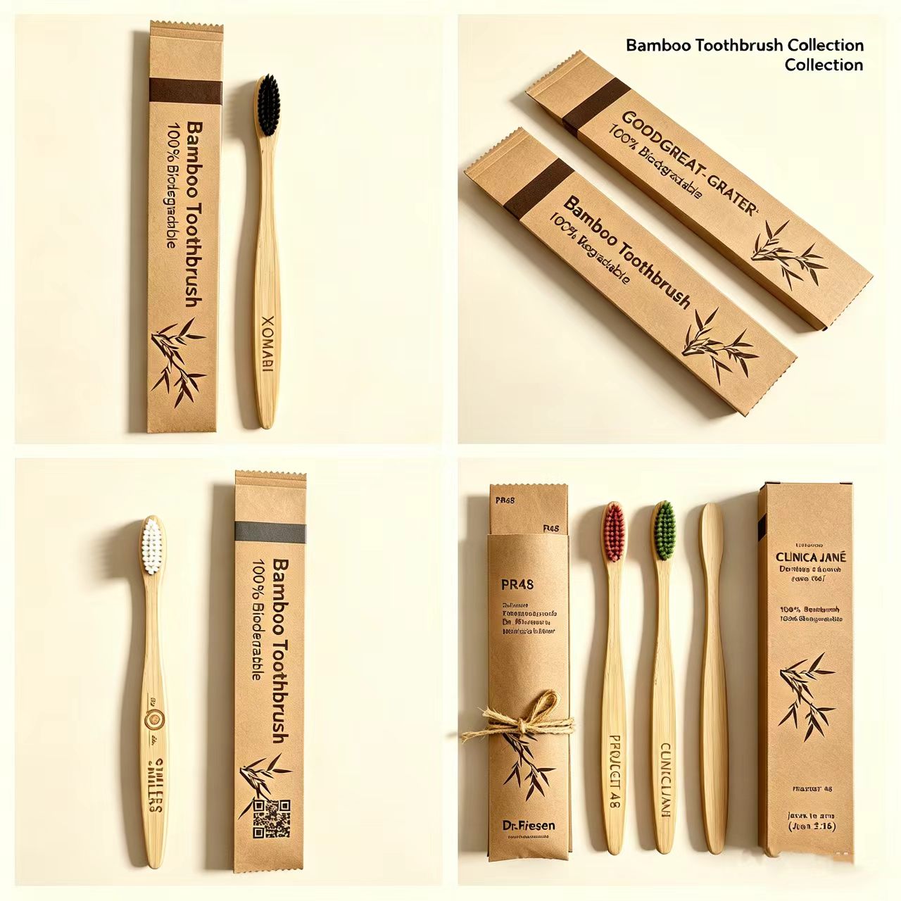 Bamboo Toothbrushes 100Pcs Eco - đánh giá và giá Bamboo Toothbrush