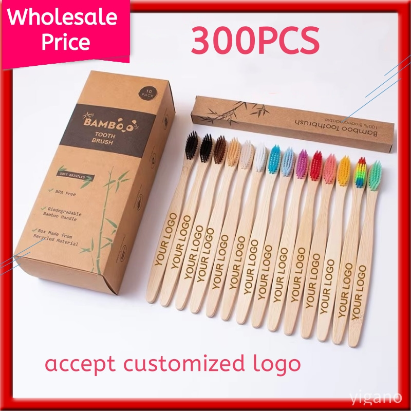 300PACK Biodegradable Bamboo T - đánh giá và giá Bamboo Toothbrush