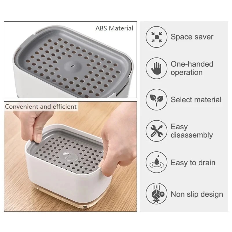 2In1 Dish Soap Dispenser Liqui - đánh giá và giá Eco Sponge
