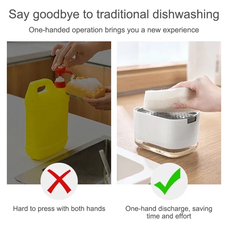 2In1 Dish Soap Dispenser Liqui - đánh giá và giá Eco Sponge