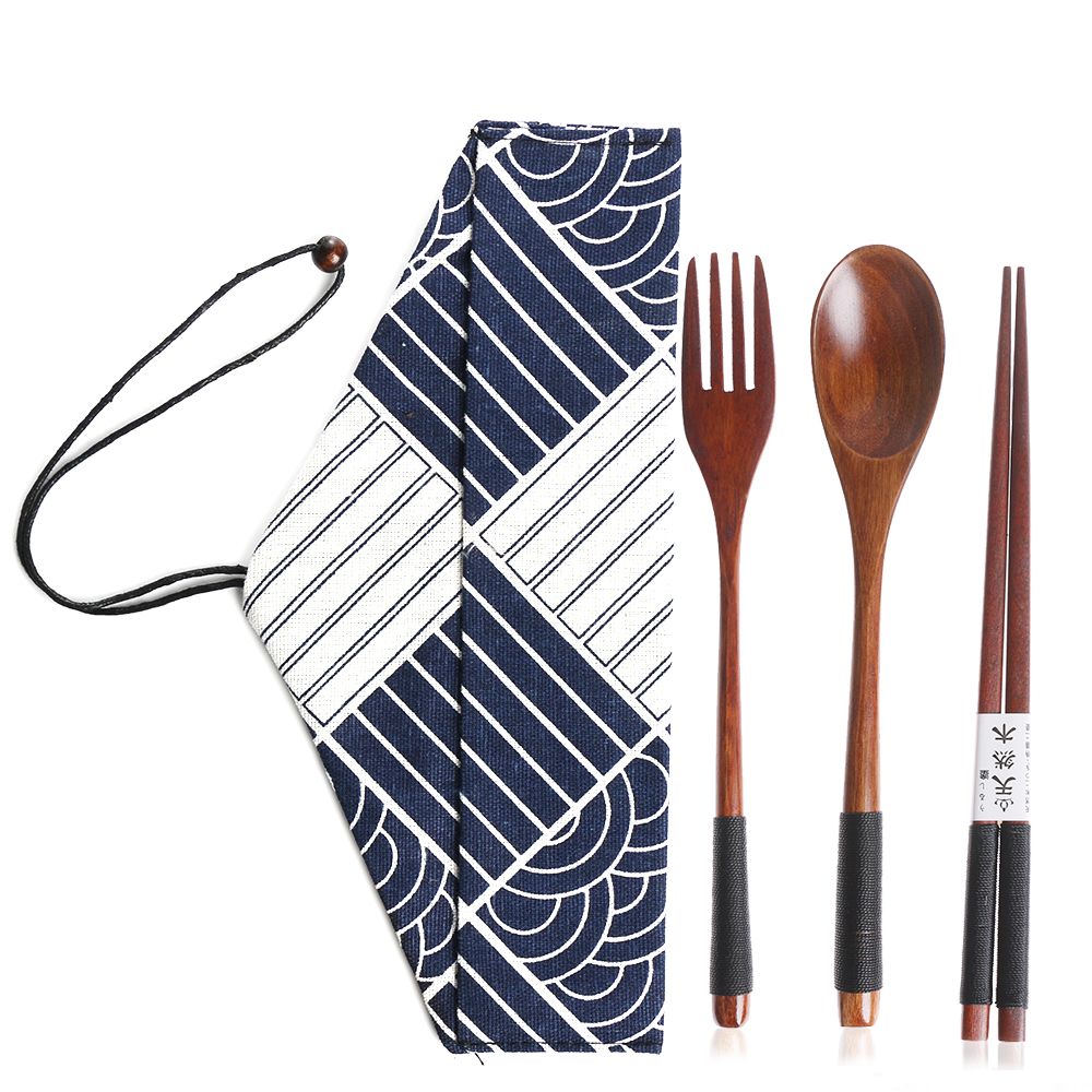 Japanese Style Cutlery Set Por - đánh giá và giá Bamboo Cutlery