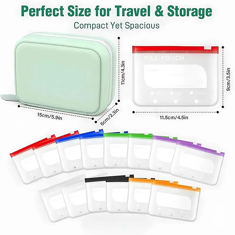 7/14Pouch Weekly Pill Organize - đánh giá và giá Reusable Bag