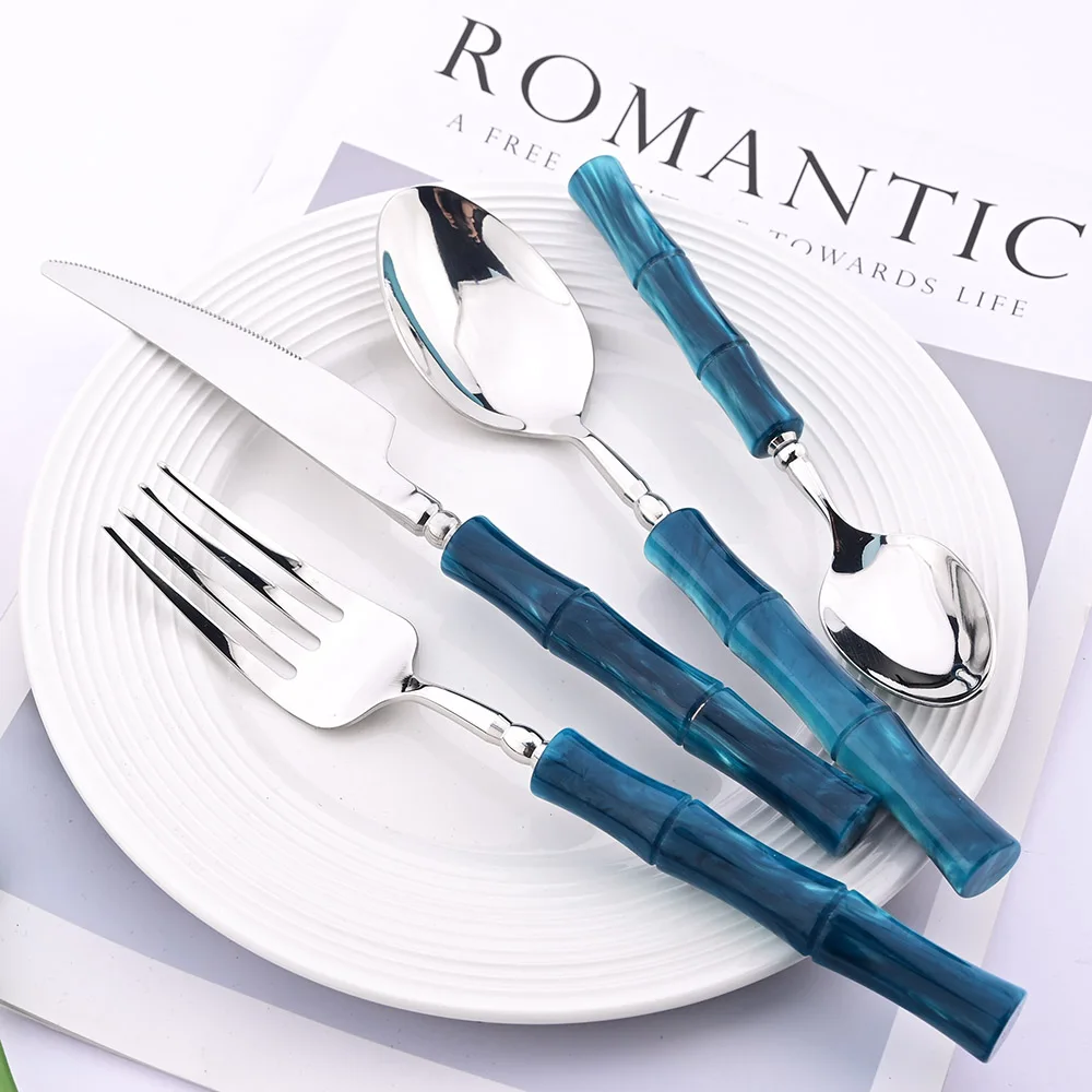 Imitation Bamboo Handle Dinner - đánh giá và giá Bamboo Cutlery