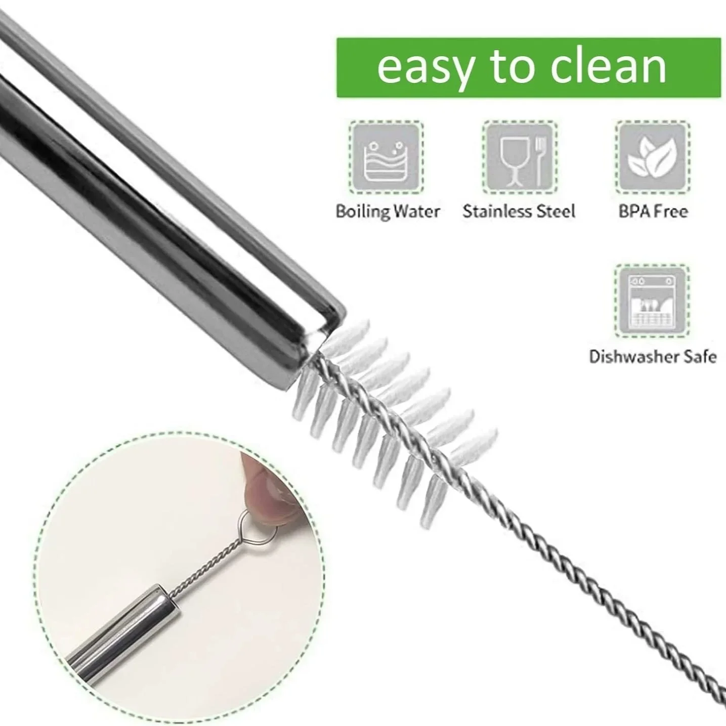 5/10Pcs Reusable Drinking Stra - đánh giá và giá Reusable Straw