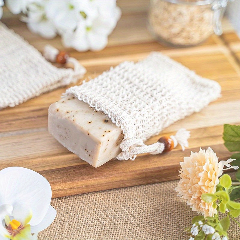 Soap Bag Set Natural Ramie Mes - đánh giá và giá Eco Sponge