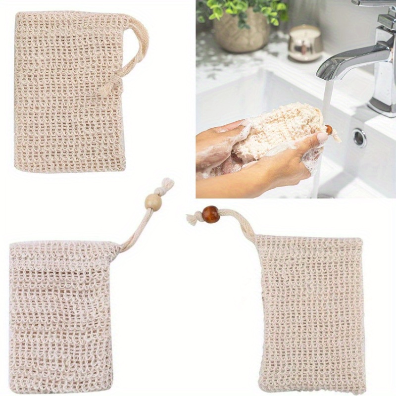 Soap Bag Set Natural Ramie Mes - đánh giá và giá Eco Sponge