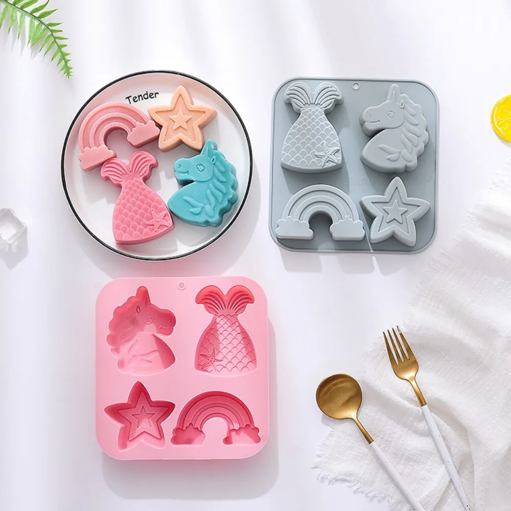 4 Holes Star Rainbow Silicone  - đánh giá và giá Eco Soap