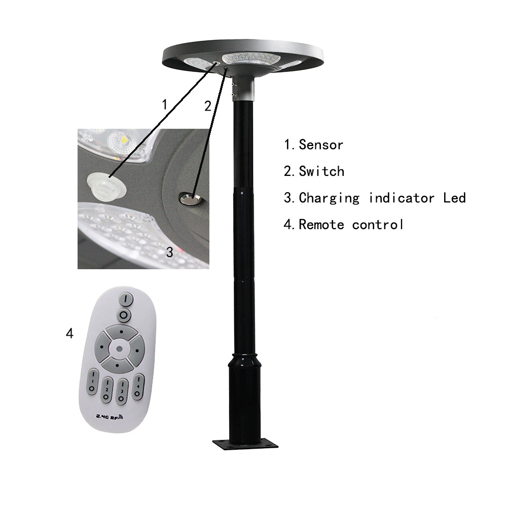 Waterproof IP65 UFO Solar LED  - đánh giá và giá Solar Garden Light