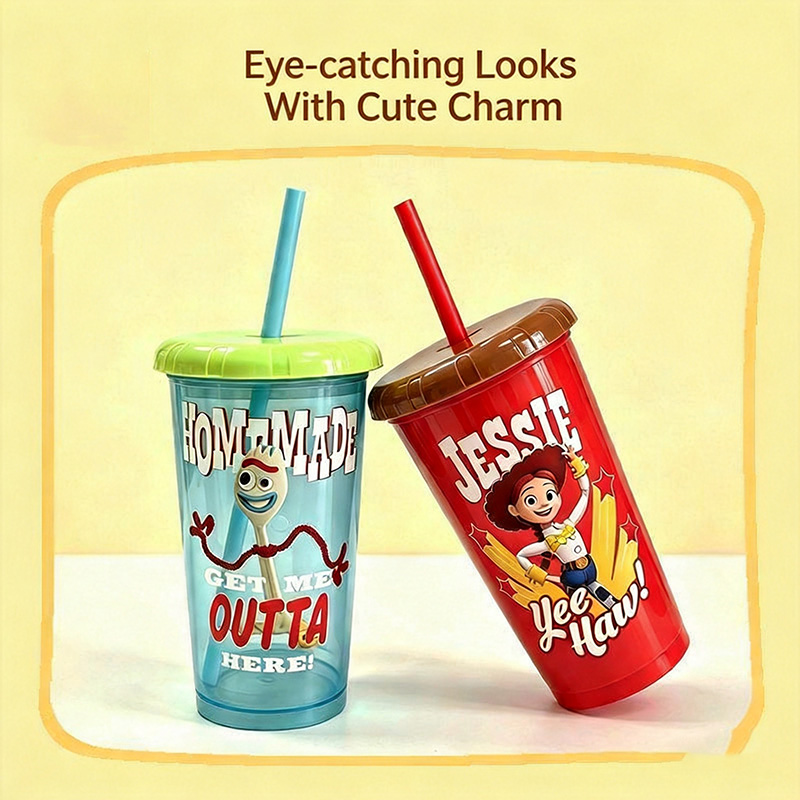 Toy Story 5 Plastic Straw Cups - đánh giá và giá Reusable Straw